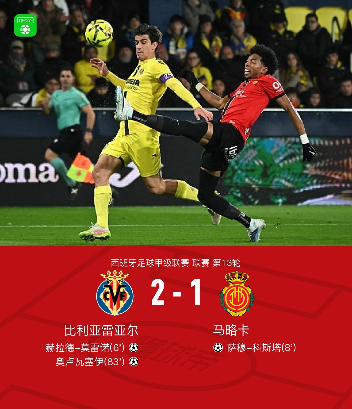 比利亚雷亚尔迎来了意料之外的胜利 比利亚雷亚尔迎来了意料之外的胜利