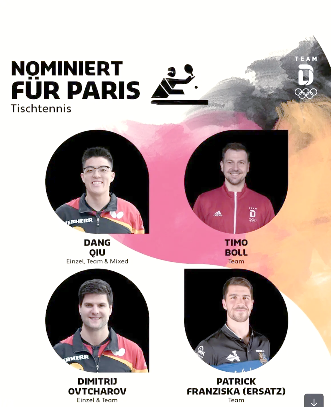 包含德国乒乓球队逆转英国乒乓球队，波尔高光表现的词条